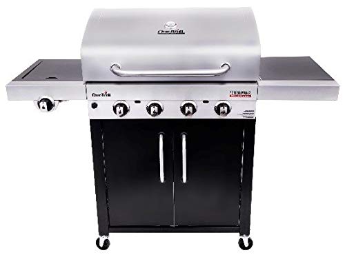 Char-Broil 463280419 Performance TRU-Infrared 4-Burner Cabinet Style Gas Grill, Stainless/Black