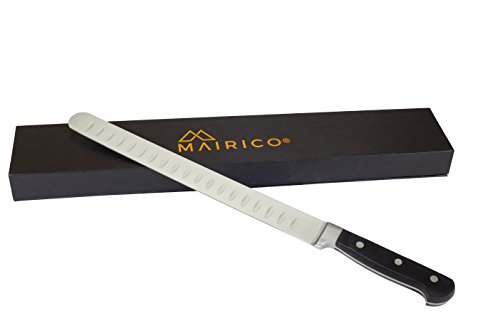 MAIRICO Ultra Sharp Premium 11-inch Stainless Steel Carving Knife - Ergonomic Design - Best for Slicing Roasts, Meats, Fruits and Vegetables
