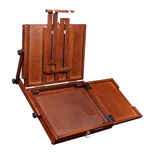 Sienna Plein Air Pochade Box, Artists Adjustable Easel and Palette Box (CT-PB-0910) - Medium