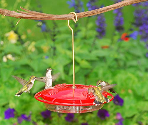 Aspects 367 Hummzinger Ultra Hummingbird Feeder, 12-Ounce,4 Feeding,Red