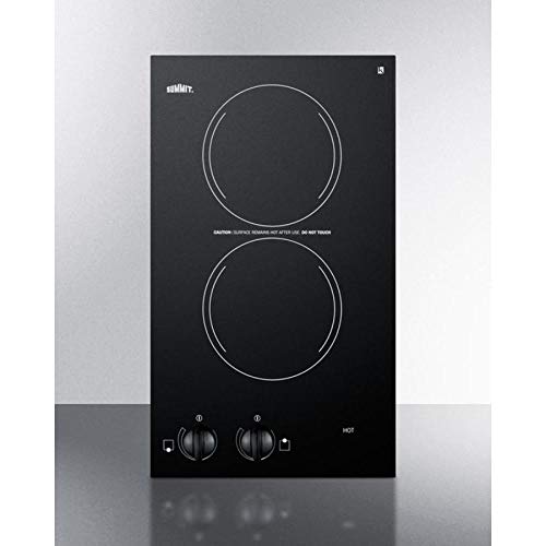 Summit CR2110 115V Electric Cooktop with 2 Burners, 12-Inch
