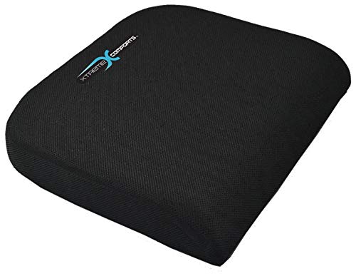 Xtreme Comforts Large Seat Cushion with Carry Handle and Anti Slip Bottom Gives Relief from Back Pain