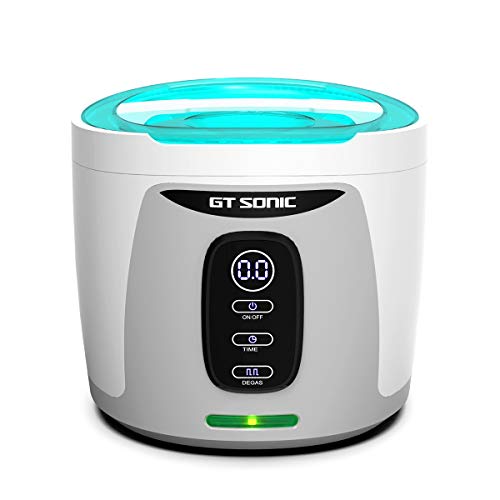 GTSONIC Ultrasonic Cleaner Jewelry Glasses Dentures Professional Detachable Cleaning Machine, 4 Timer Cycles Auto-Off, 26 OZ, 35 W