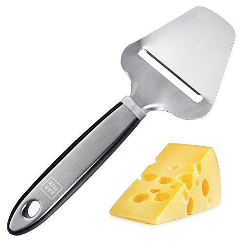 Barmix Cheese Slicer, Heavy Duty and Durable Stainless Steel Cheese Plane Cutter for Hard Cheese, Black