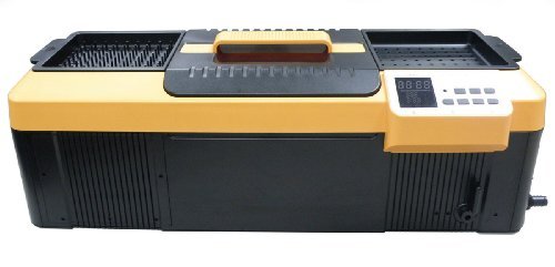 iSonic P4890(II) Commercial Ultrasonic Cleaner, Plastic Basket, Heater, Drain, 110V, 2.3Gallons / 9 Litre, 25.5" Long Tank, Orange/Black