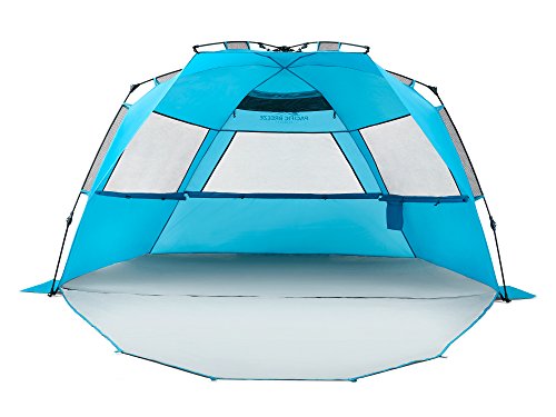 Pacific Breeze Easy Setup Beach Tent Deluxe XL (XL with Extendable Floor)