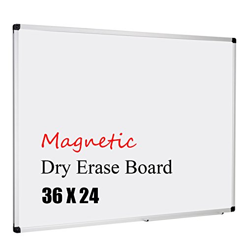XBoard Magnetic 36x24-Inch Dry Erase Aluminum Framed Whiteboard with Detachable Marker Tray