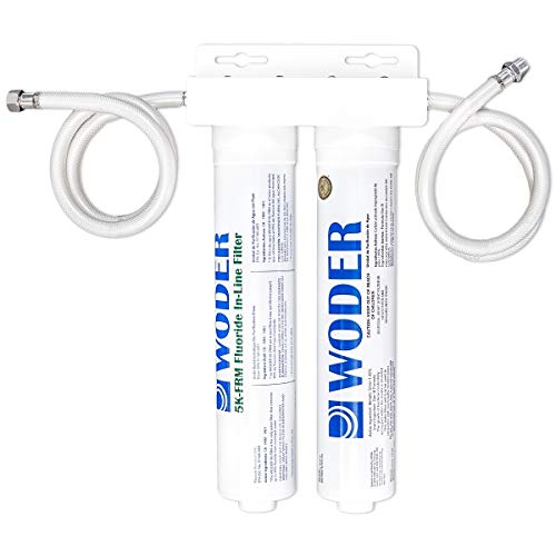 Woder WD-FRM-8K-DC Fluoride Removal Water Filtration System with Direct Connect Under Sink Fittings - Made in the USA – Removes Fluoride, Chlorine, Lead, Heavy Metals and Odors