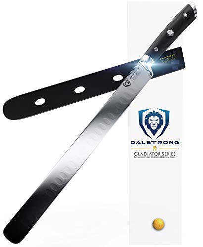 DALSTRONG - Slicing Carving Knife - 12" Granton Edge - Gladiator Series - German HC Steel - w/Sheath
