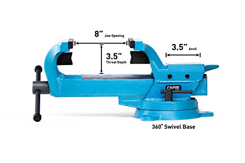 Capri Tools 10516 Ultimate Grip Forged Steel Bench Vise, 6"