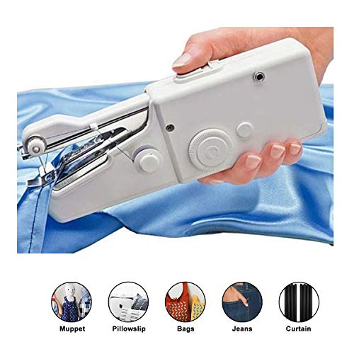 Freyamall Portable Sewing Machine, Mini Handheld Sewing Machine Cordless Electric Stitch Household Tool for Fabric, Clothing, Kids Cloth, Home Travel Use