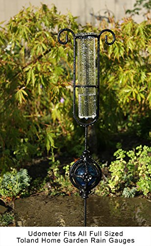 Toland Home Garden Clear Rain Gauge Udometer 227200 Decorative Replacement Glass Tube with Large Printed Numbers