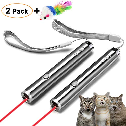 FYNIGO Cat Toys Wand,Interactive Toys for Cats and Dogs,2 in 1 Function,Pet Chaser Toys for Exercise(2 Pack)