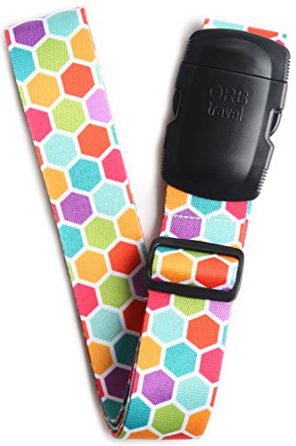 ORB Travel Premium Designer Luggage Strap -LS303-Multi-Colour-Honeycomb