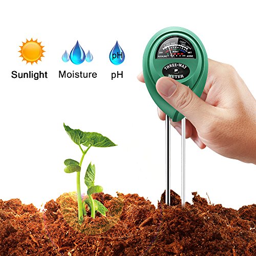 MARGE PLUS Soil Tester Moisture Meter, 3 in 1 Soil Test Kit Gardening Tools for PH, Light & Moisture, Plant Tester for Home, Farm, Lawn, Indoor & Outdoor (No Battery Needed)