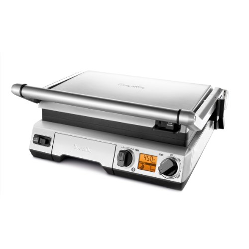 Breville BGR820XL Smart Grill, Electric Countertop Grill, Brushed Stainless Steel.