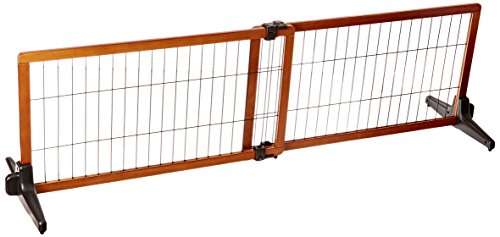 Carlson 70-Inch Wide Adjustable Freestanding Pet Gate, Premium Wood