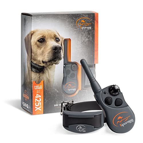 SportDOG Brand 425 Remote Trainers - 500 Yard Range E-Collar with Static, Vibrate and Tone - Waterproof, Rechargeable - Including New X-Series, Black (SD-425X)