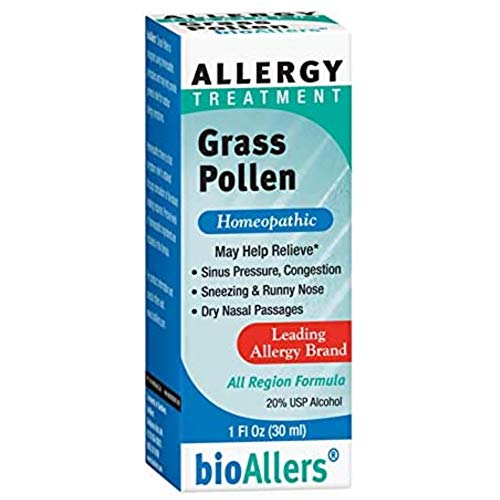 bioAllers Grass Pollen Homeopathic Allergy Treatment for Congestion, Sneezing, Runny Nose & Itchy, Watery Eyes | 1 Fl Oz