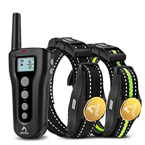 PATPET P320 Dog Training Collar for 2 Dogs, Shock Collar with Remote, 3 Training Modes, Beep, Vibration and Shock, Upto 1000 ft Remote Range, IPX7 Waterproof, for Small Medium Large Dogs